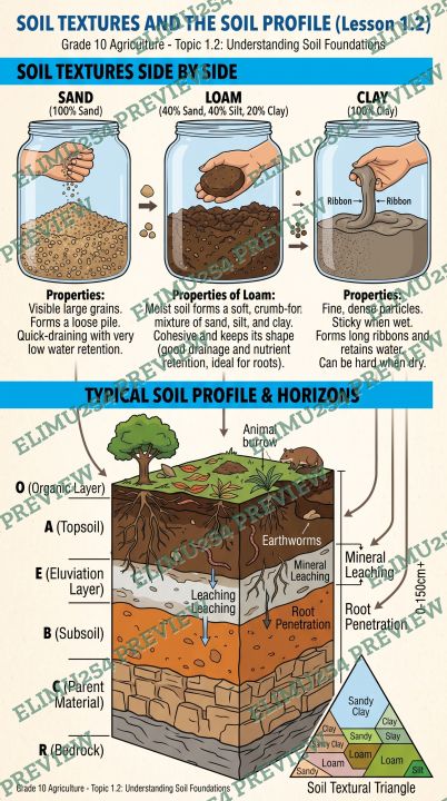 Grade 10. Soil textures and the soil profile Image